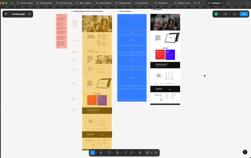 Visual demonstration of Landing Page Rebuild